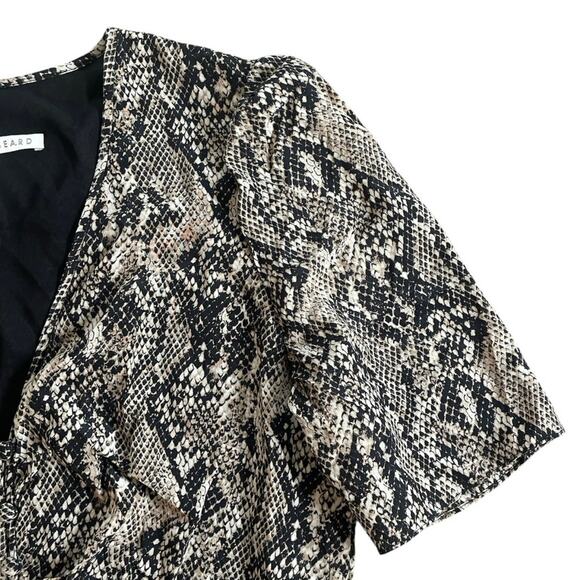 Veronica Beard Ried Python Snake Print Short Sleeve Silk Mini Dress Size 8 - Picture 3 of 8